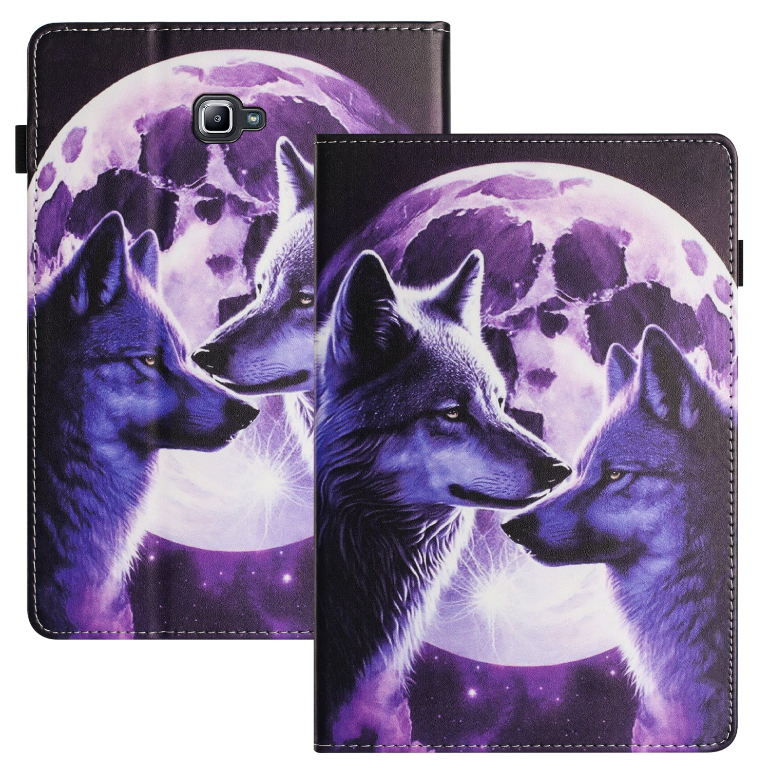 For Samsung Galaxy Tab A 10.1 (2016) T580 / T585 PU Leather Tablet Case Stand Shockproof Pattern Printing Cover
