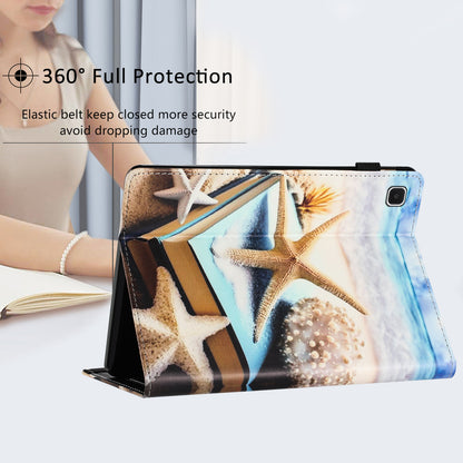 For Samsung Galaxy Tab S6 Lite P610 / P615  /  S6 Lite (2022) PU Leather Tablet Case Anti-drop Pattern Printing Tablet Card Holder Stand
