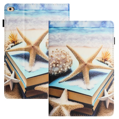 For iPad Air (2013)  /  Air 2  /  9.7-inch (2017)  /  (2018) Anti-Drop PU Leather Tablet Stand Case Pattern Printing Cover Card Holder