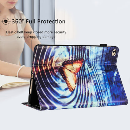For iPad Air (2013)  /  Air 2  /  9.7-inch (2017)  /  (2018) Anti-Drop PU Leather Tablet Stand Case Pattern Printing Cover Card Holder