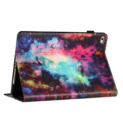 For iPad Air (2013)  /  Air 2  /  9.7-inch (2017)  /  (2018) Anti-Drop PU Leather Tablet Stand Case Pattern Printing Cover Card Holder