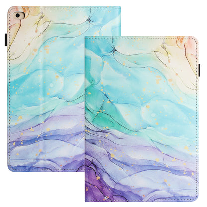For iPad Air (2013)  /  Air 2  /  9.7-inch (2017)  /  (2018) Anti-Drop PU Leather Tablet Stand Case Pattern Printing Cover Card Holder