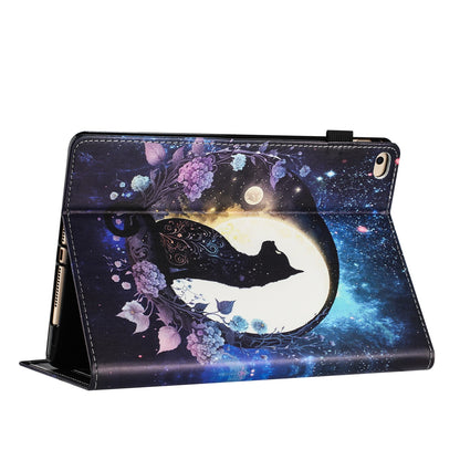 For iPad Air (2013)  /  Air 2  /  9.7-inch (2017)  /  (2018) Anti-Drop PU Leather Tablet Stand Case Pattern Printing Cover Card Holder