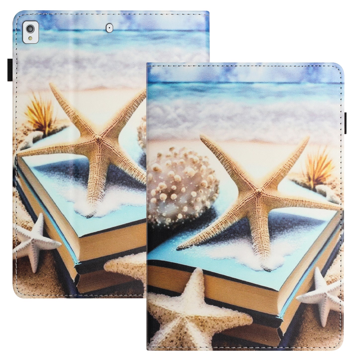 For iPad 10.2 (2020)  /  (2019)  /  Air 10.5 inch (2019) Pattern Printing PU Leather Tablet Stand Case Litchi Texture Cover