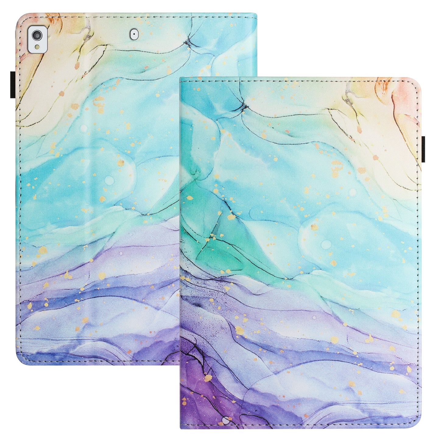 For iPad 10.2 (2020)  /  (2019)  /  Air 10.5 inch (2019) Pattern Printing PU Leather Tablet Stand Case Litchi Texture Cover
