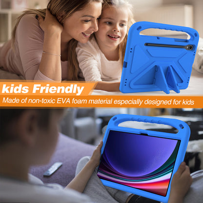 Handle EVA Case for Samsung Galaxy Tab S7 / S8 / S9 , Shockproof Kickstand Tablet Cover