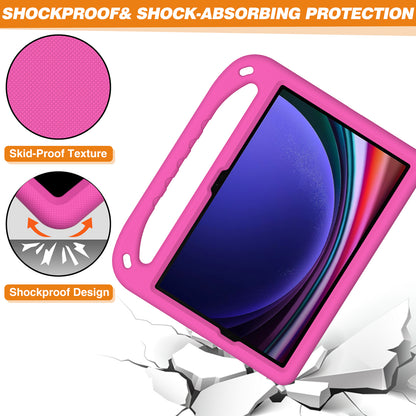 Handle EVA Case for Samsung Galaxy Tab S7 / S8 / S9 , Shockproof Kickstand Tablet Cover