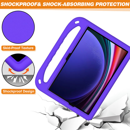 Handle EVA Case for Samsung Galaxy Tab S7 / S8 / S9 , Shockproof Kickstand Tablet Cover