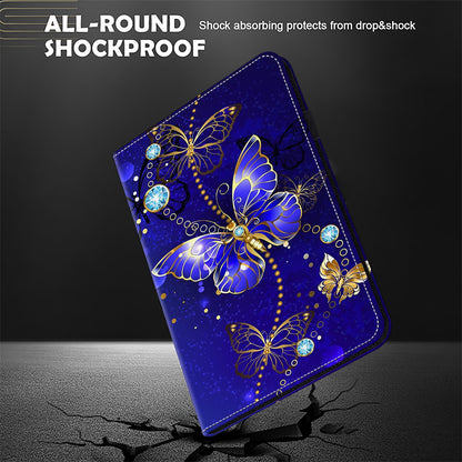 For iPad Pro 11 (2020) / (2021) / (2022) / iPad Air (2020) / (2022) PU Leather Flip Cover Pattern Printing Tablet Case with Stand