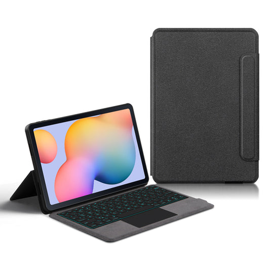 For Samsung Galaxy Tab S6 Lite Leather Tablet Stand Case with Backlight Bluetooth Keyboard