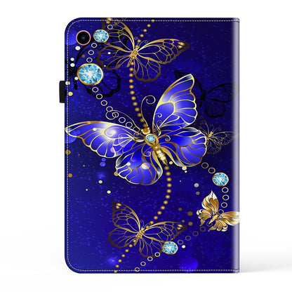 For iPad 10.9 (2022) Pattern Printing PU Leather Flip Cover Anti-Scratch Strap Closure Tablet Case with Stand