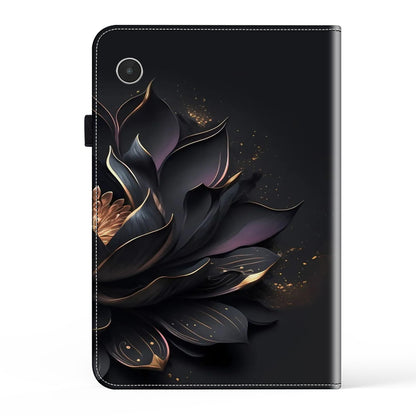 Shockproof Case for Lenovo Tab M8 Gen 4 Pattern Printing PU Leather Cover Elastic Band Closure Tablet Stand Case