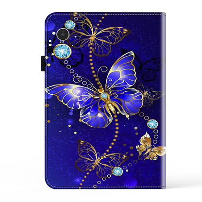 Shockproof Case for Lenovo Tab M8 Gen 4 Pattern Printing PU Leather Cover Elastic Band Closure Tablet Stand Case