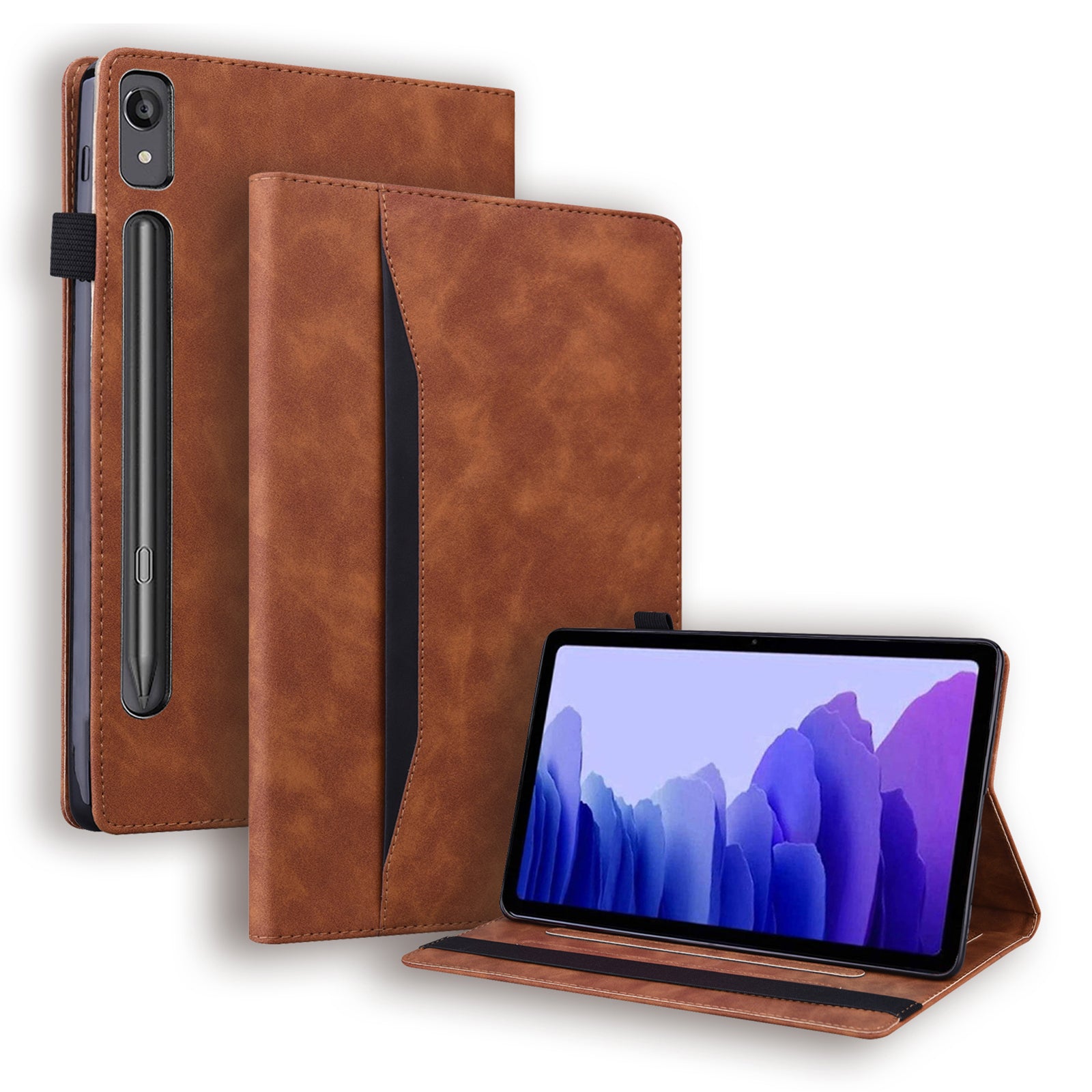 For Lenovo Tab P12 PU Leather Tablet Case Wallet Stand Full Protection Tablet Cover