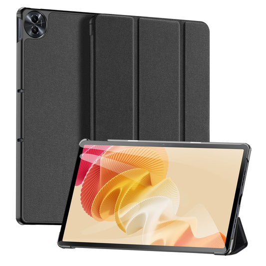 DUX DUCIS Domo Series for Realme Pad 2 PU Leather Tri-fold Stand Cover Auto Wake / Sleep Smart Tablet Case