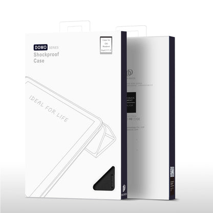 DUX DUCIS Domo Series for Realme Pad 2 PU Leather Tri-fold Stand Cover Auto Wake / Sleep Smart Tablet Case