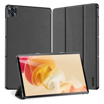 DUX DUCIS Domo Series for Realme Pad 2 PU Leather Tri-fold Stand Cover Auto Wake / Sleep Smart Tablet Case