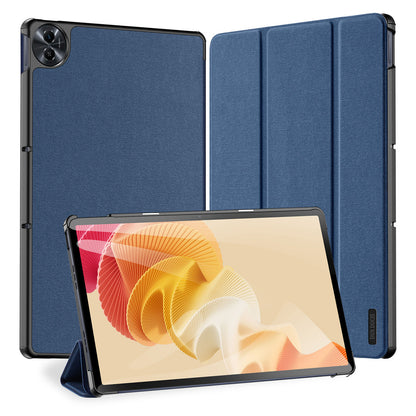 DUX DUCIS Domo Series for Realme Pad 2 PU Leather Tri-fold Stand Cover Auto Wake / Sleep Smart Tablet Case