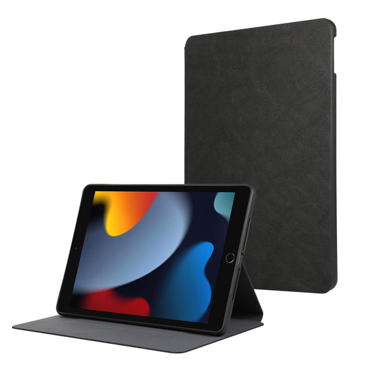 For iPad 10.2 (2021) / (2019) / (2020) PU Leather Flip Cover Anti-Dorp Auto Wake / Sleep Tablet Case with Stand