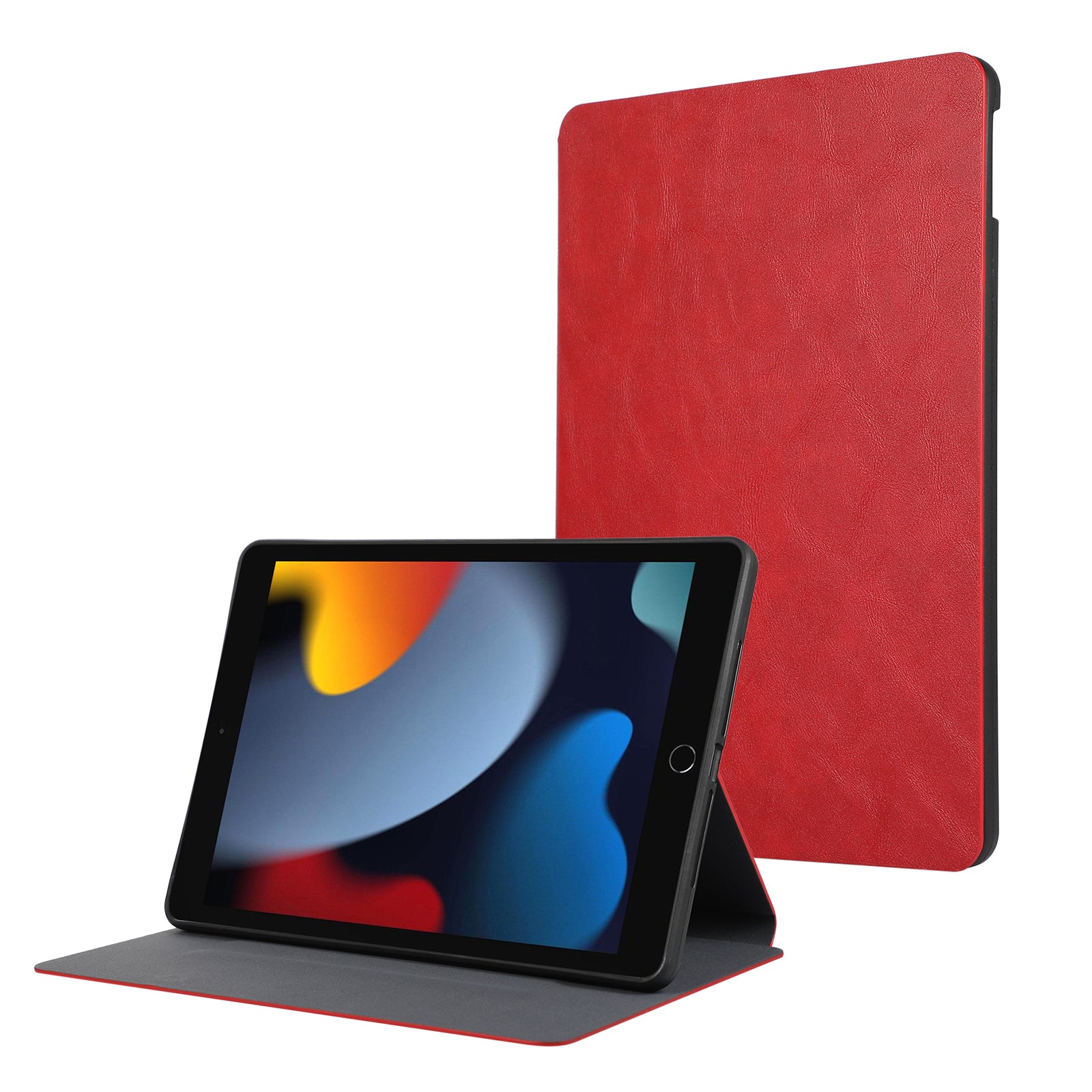 For iPad 10.2 (2021) / (2019) / (2020) PU Leather Flip Cover Anti-Dorp Auto Wake / Sleep Tablet Case with Stand