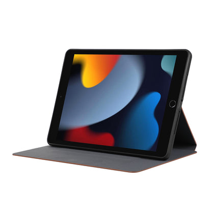 For iPad 10.2 (2021) / (2019) / (2020) PU Leather Flip Cover Anti-Dorp Auto Wake / Sleep Tablet Case with Stand