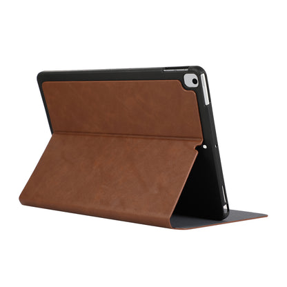 For iPad 10.2 (2021) / (2019) / (2020) PU Leather Flip Cover Anti-Dorp Auto Wake / Sleep Tablet Case with Stand