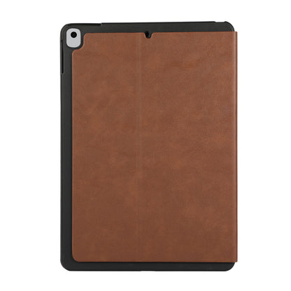 For iPad 10.2 (2021) / (2019) / (2020) PU Leather Flip Cover Anti-Dorp Auto Wake / Sleep Tablet Case with Stand