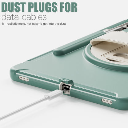 For Samsung Galaxy Tab S9 FE+ / S7+ T970 / Tab S7 FE T730 / Tab S8+ X800 / Tab S9+ X810 Case Pen Holder PC+TPU Tablet Kickstand Cover