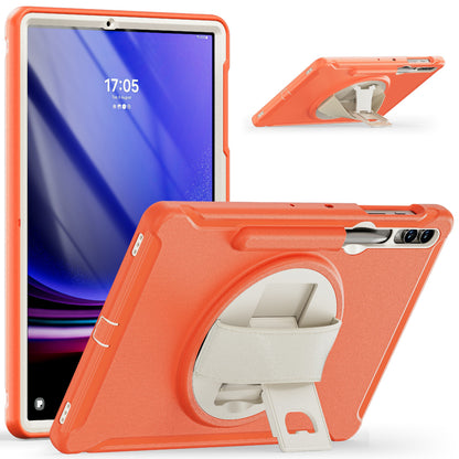 For Samsung Galaxy Tab S9 FE+ / S7+ T970 / Tab S7 FE T730 / Tab S8+ X800 / Tab S9+ X810 Case Pen Holder PC+TPU Tablet Kickstand Cover