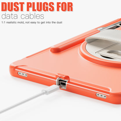 For Samsung Galaxy Tab S9 FE+ / S7+ T970 / Tab S7 FE T730 / Tab S8+ X800 / Tab S9+ X810 Case Pen Holder PC+TPU Tablet Kickstand Cover