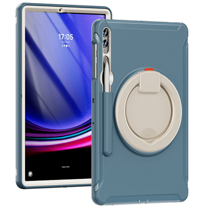 For Samsung Galaxy Tab S9 FE+ / S7+ T970 / Tab S7 FE T730 / Tab S8+ X800 / Tab S9+ X810 Case PC+TPU Rotating Kickstand Tablet Cover with Pen Holder