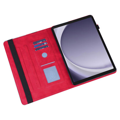 For Samsung Galaxy Tab A9 Case Flower Imprint Tablet Stand Cover