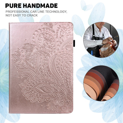 For Samsung Galaxy Tab A9 Case Flower Imprint Tablet Stand Cover