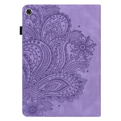 For Samsung Galaxy Tab A9 Case Flower Imprint Tablet Stand Cover