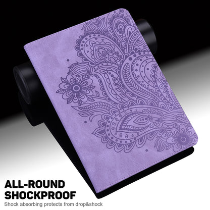 For Samsung Galaxy Tab A9 Case Flower Imprint Tablet Stand Cover