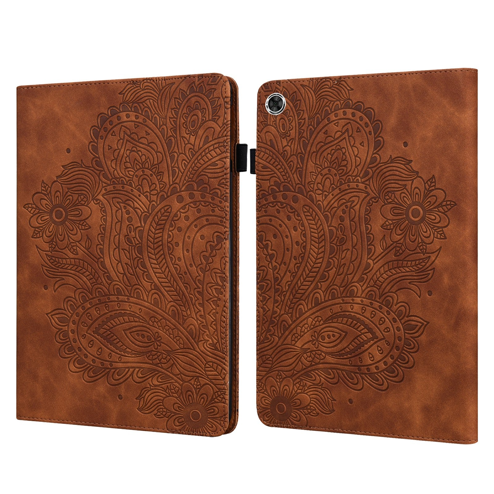 For Samsung Galaxy Tab A9 Case Flower Imprint Tablet Stand Cover