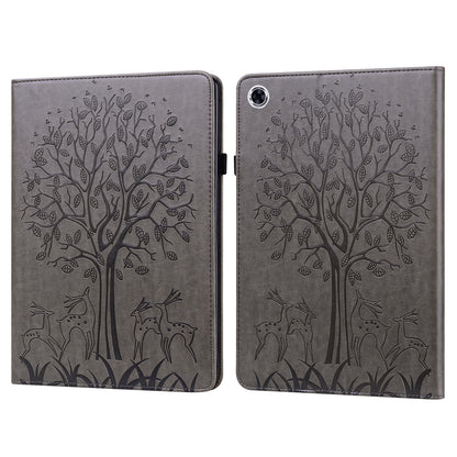 For Samsung Galaxy Tab A9+ Cover Imprinted Stand PU Leather Card Holder Tablet Case