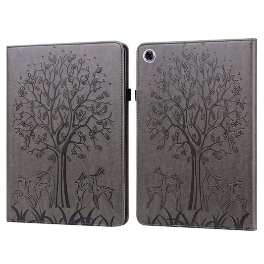 For Samsung Galaxy Tab A9+ Cover Imprinted Stand PU Leather Card Holder Tablet Case