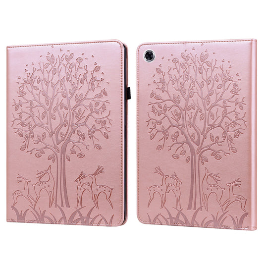 For Samsung Galaxy Tab A9+ Cover Imprinted Stand PU Leather Card Holder Tablet Case