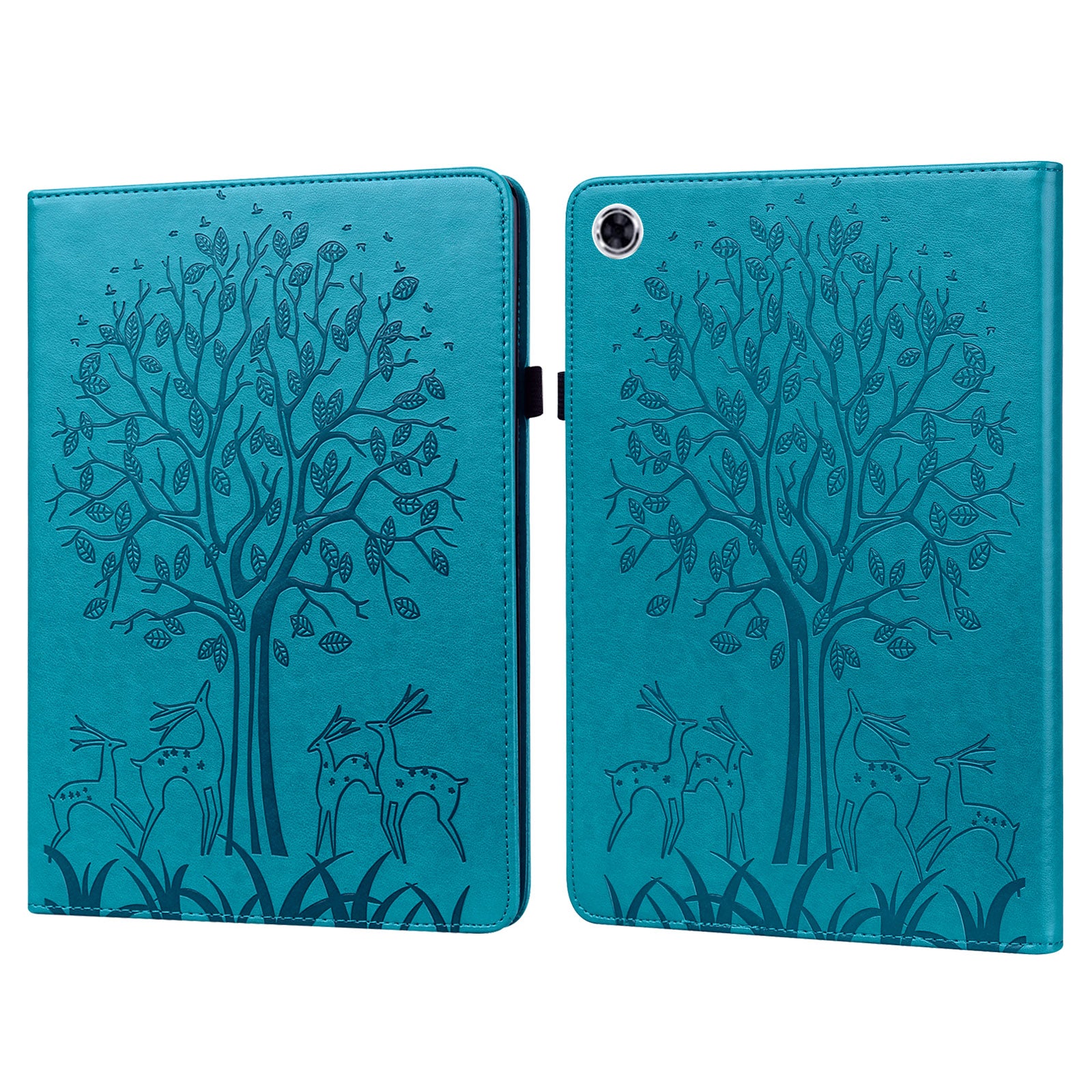For Samsung Galaxy Tab A9+ Cover Imprinted Stand PU Leather Card Holder Tablet Case