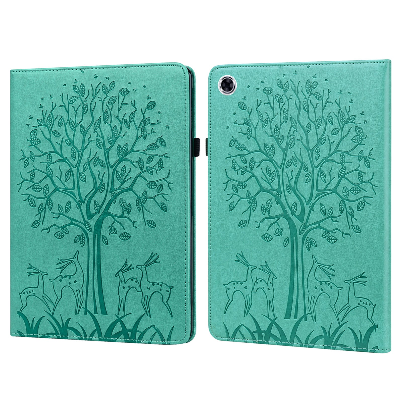 For Samsung Galaxy Tab A9+ Cover Imprinted Stand PU Leather Card Holder Tablet Case