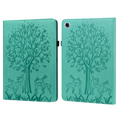 For Samsung Galaxy Tab A9+ Cover Imprinted Stand PU Leather Card Holder Tablet Case