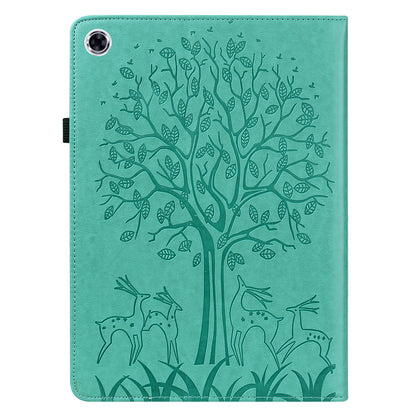 For Samsung Galaxy Tab A9+ Cover Imprinted Stand PU Leather Card Holder Tablet Case