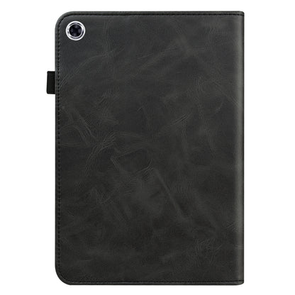 For Samsung Galaxy Tab A9+ Case PU Leather Line Imprinted Tablet Cover with Card Slots