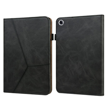 For Samsung Galaxy Tab A9+ Case PU Leather Line Imprinted Tablet Cover with Card Slots