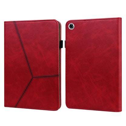 For Samsung Galaxy Tab A9+ Case PU Leather Line Imprinted Tablet Cover with Card Slots