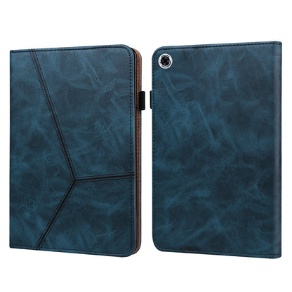 For Samsung Galaxy Tab A9+ Case PU Leather Line Imprinted Tablet Cover with Card Slots
