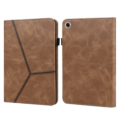 For Samsung Galaxy Tab A9+ Case PU Leather Line Imprinted Tablet Cover with Card Slots