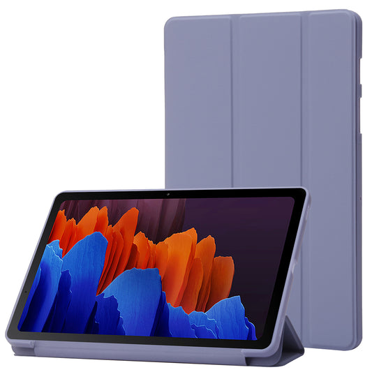 For Samsung Galaxy Tab S9+ Case Anti-scratch PU Leather + Silicone Tri-fold Stand Tablet Cover