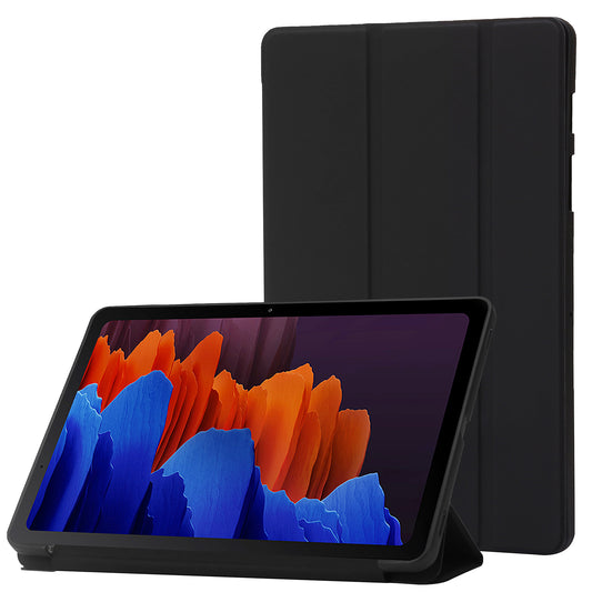 For Samsung Galaxy Tab S9+ Case Anti-scratch PU Leather + Silicone Tri-fold Stand Tablet Cover